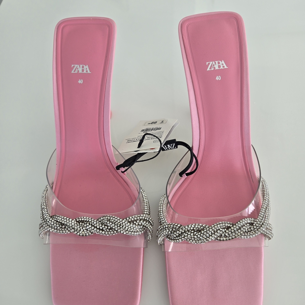 Zara Pink Women's Shoes with Rhinestone Detail